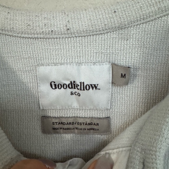 Goodfellow & Co Cream Long Sleeve Henley - Picture 4 of 5